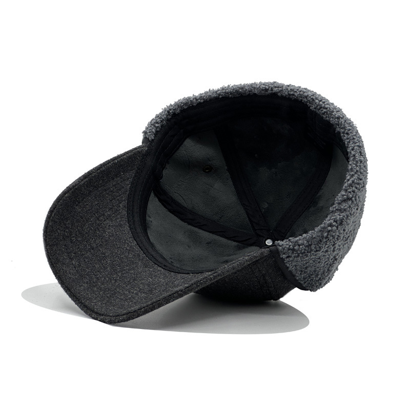 耳当て付き帽子 ビッグサイズ 大きいサイズ 59-62cm キャップ 深め 大きめ 裏起毛 帽子 ウール混 レディース メンズ |  | 11
