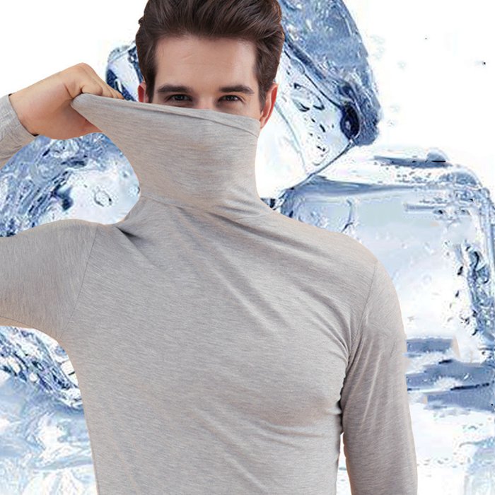 ゴルフシャツ メンズ ゴルフウェア 接触冷感 ラッシュガード 紫外線対策 日焼け止め 薄手通気 長袖Tシャツ タートルネック スポーツシャツ |  | 02