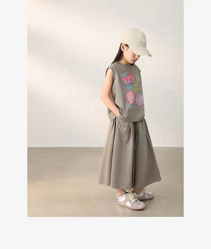キッズ 夏 女の子 セットアップ 上下セット キッズ 可愛い  袖なし タンクトップ ワイドパンツ 涼しい 子供服 おしゃれ |  | 11