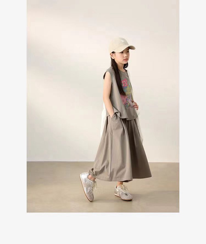 キッズ 夏 女の子 セットアップ 上下セット キッズ 可愛い  袖なし タンクトップ ワイドパンツ 涼しい 子供服 おしゃれ |  | 12