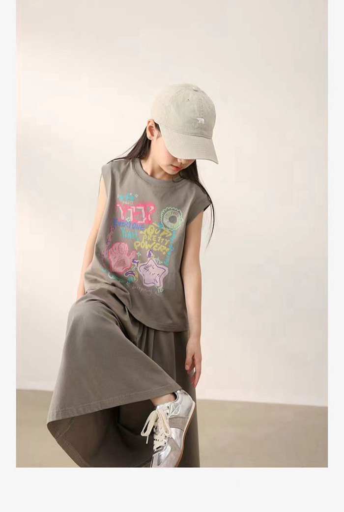 キッズ 夏 女の子 セットアップ 上下セット キッズ 可愛い  袖なし タンクトップ ワイドパンツ 涼しい 子供服 おしゃれ |  | 13