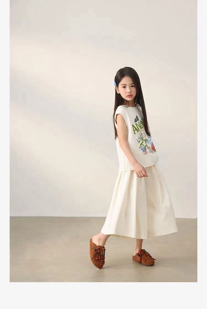 キッズ 夏 女の子 セットアップ 上下セット キッズ 可愛い  袖なし タンクトップ ワイドパンツ 涼しい 子供服 おしゃれ |  | 07