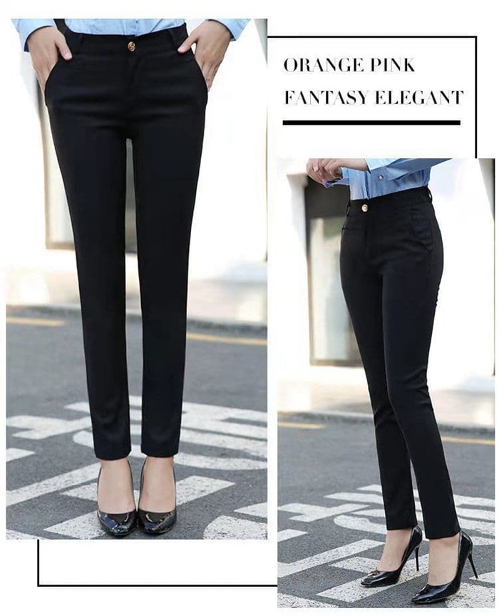 【裾スリット入り】スラックス レディース 九分丈 アンクルパンツ テーパードパンツ 小脚パンツ 美脚 細見え 着痩せ ハイウエ |  | 10