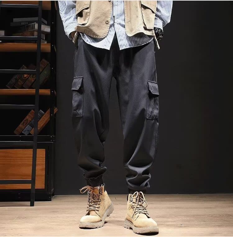 カーゴパンツ メンズ ジョガーパンツ 無地 イージーパンツ ウエストゴム ワークパンツ ボトムス 体型カバー 大きいサイズ 関連画像3
