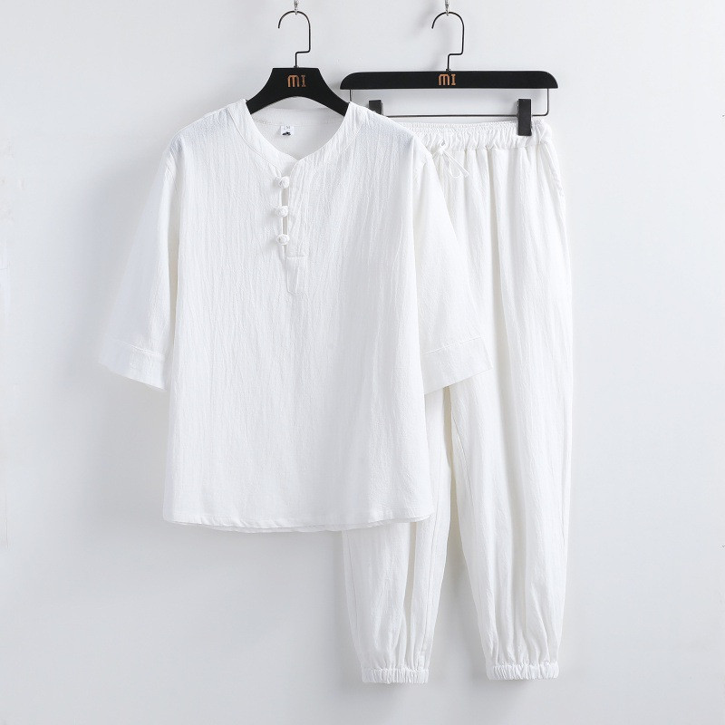 DABUWAWA レース パフ シャツ パンツ 上下 2点セット ホワイト SOMEDIFF セットアップ メンズ 上下セット ハーフパンツ Tシャツ