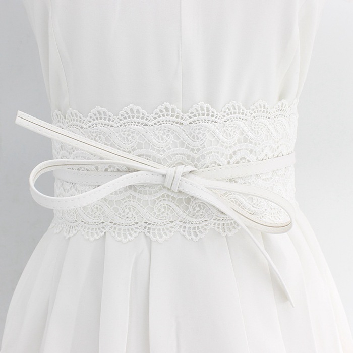 サッシュベルト レディース 太ベルト レース リボン コルセットベルト ?び ワイドベルト 太い ウエストマーク 腰 ?見え 着痩 |  | 02