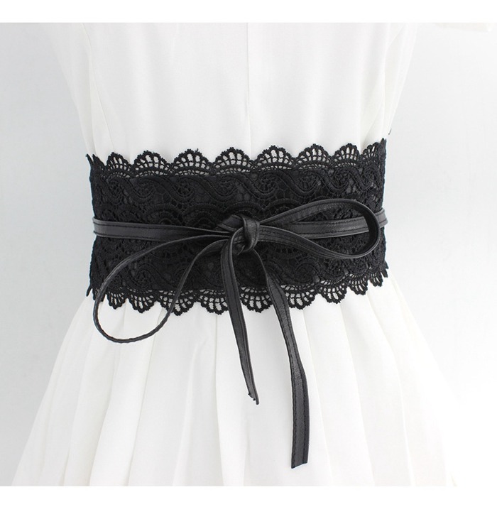 サッシュベルト レディース 太ベルト レース リボン コルセットベルト ?び ワイドベルト 太い ウエストマーク 腰 ?見え 着痩 |  | 04