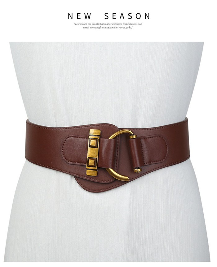 着痩せ ベルト レディース メリハリ 太ベルト リングベルト 太め フェイクレザー PUレザー ゴムベルト サッシュベルト 太い ス |  | 14