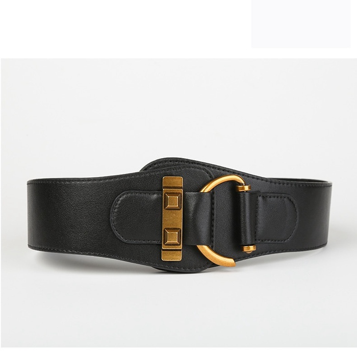 着痩せ ベルト レディース メリハリ 太ベルト リングベルト 太め フェイクレザー PUレザー ゴムベルト サッシュベルト 太い ス |  | 01