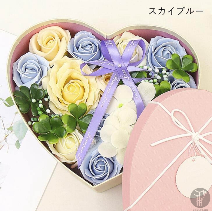 ギフト ソープフラワー バレンタインデー ホワイトデー 母の日 ボックスフラワー ハート形ボックス 造花 フラワー 石鹸花 枯れない花 プレゼント |  | 04