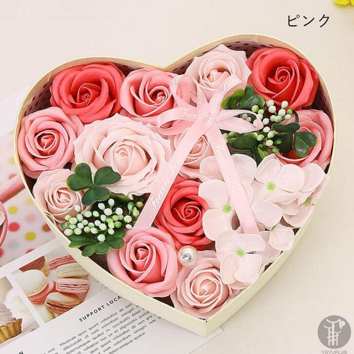 ソープフラワー バレンタインデー ホワイトデー 母の日 スクエアボックス ギフト バラ 花 ハート形ボックス 石鹸 香り フラワーソープ せっけん |  | 08