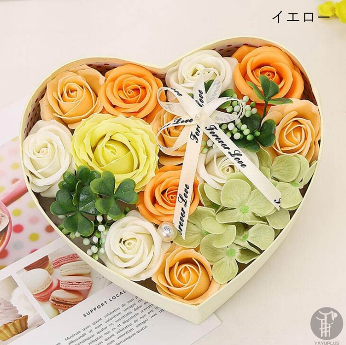 ソープフラワー バレンタインデー ホワイトデー 母の日 スクエアボックス ギフト バラ 花 ハート形ボックス 石鹸 香り フラワーソープ せっけん |  | 09