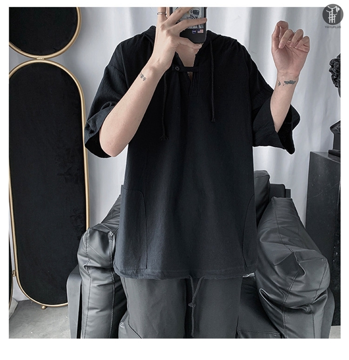 パーカー 半袖パーカー プルオーバー メンズ ゆったり パーカ トップス 無地 トップス カットソー 半袖 肌触り 部屋着 ルームウェア |  | 01