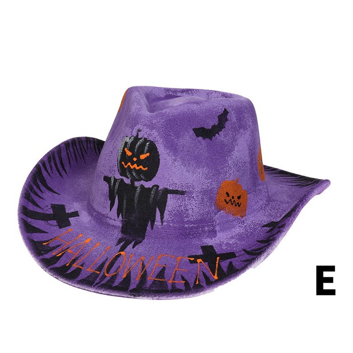 ハロウィン 帽子 カウボーイ ハット パンプキン スケルトン 面白いハロウィンデコレーション カボチャ かぼちゃ 帽子 男女兼用 大人用 |  | 05