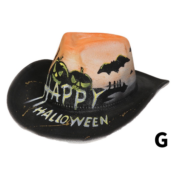 ハロウィン 帽子 カウボーイ ハット パンプキン スケルトン 面白いハロウィンデコレーション カボチャ かぼちゃ 帽子 男女兼用 大人用 |  | 07
