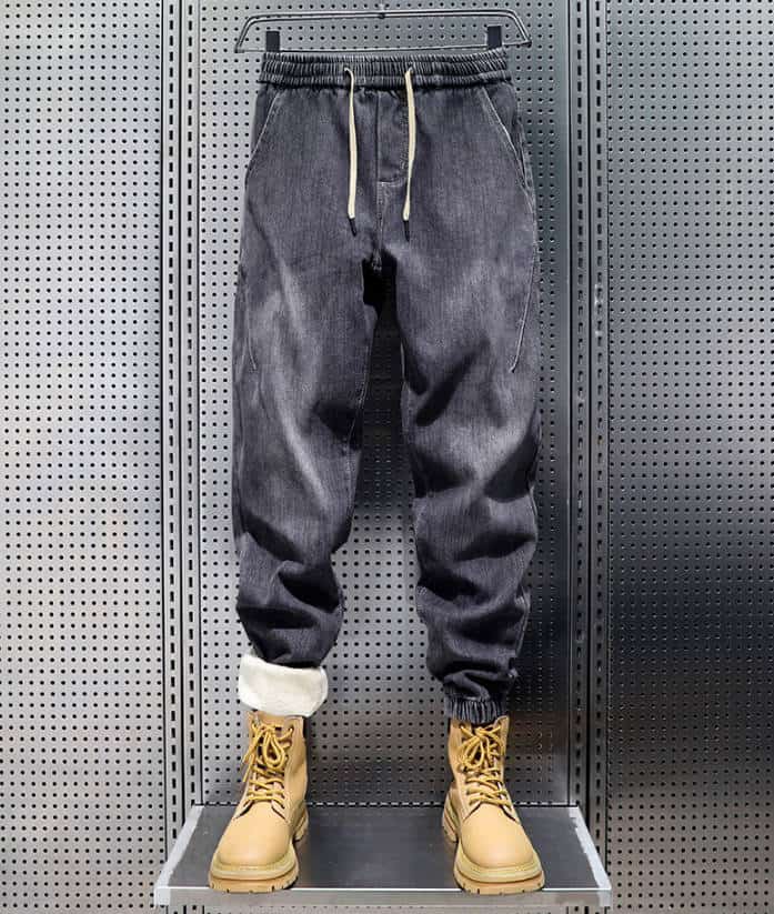 【裏起毛】 デニム テーパードパンツ メンズ 厚手 防寒 ジョガーパンツ ウエストゴム デニムパンツ ジーンズ パンツ 秋 冬 |  | 07