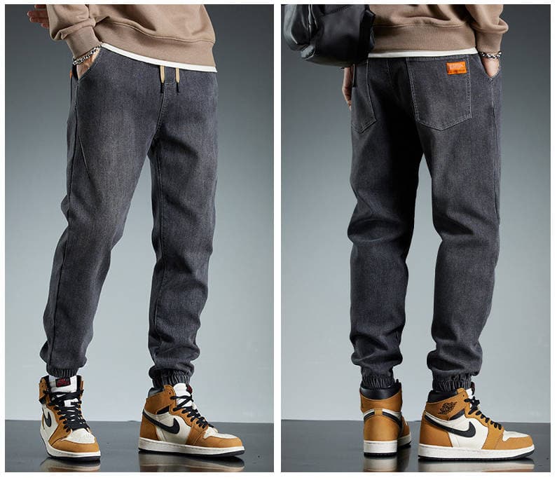 【裏起毛】 デニム テーパードパンツ メンズ 厚手 防寒 ジョガーパンツ ウエストゴム デニムパンツ ジーンズ パンツ 秋 冬 |  | 13