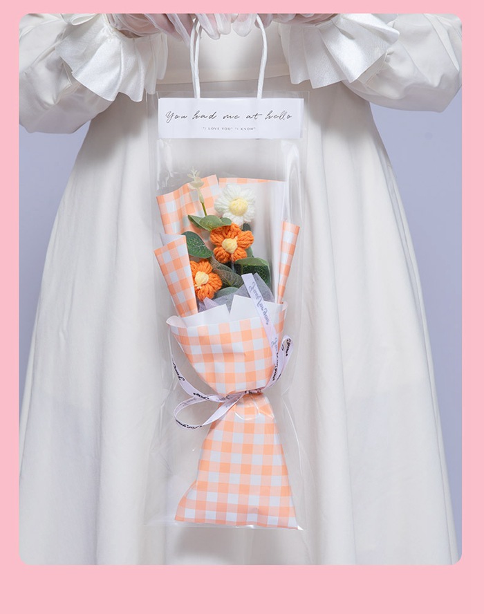 造花 小さめ 手作り 編みフラワー 花束 編み花束 お祝い かぎ針編み 完成品 編み物 枯れない花 かわいい おしゃれ 毛系 卒業 入学 お祝い |  | 09