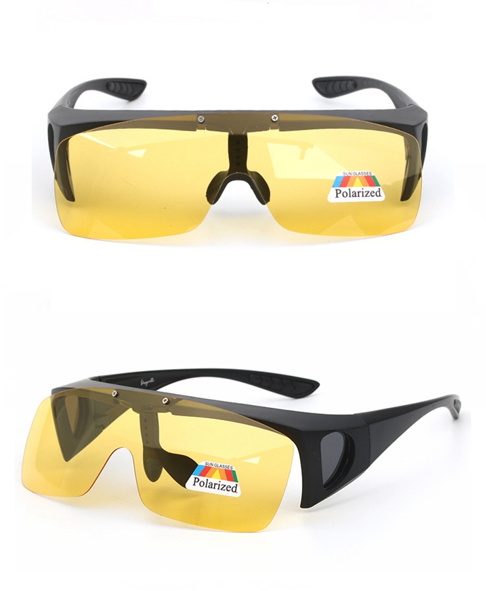 ナイトビジョンサングラス 夜間用 オーバーサングラス ドライブ 跳ね上げ式レンズ スポーツ メガネの上からかけられる 安全運転 偏光 |  | 05