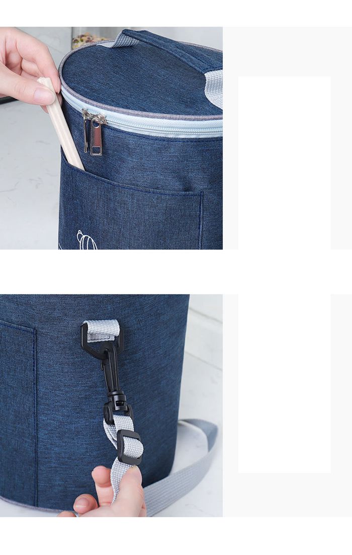 ランチバッグ お弁当入れ お弁当袋 ランチボックス 男女兼用 保冷バッグ 手提げ 肩掛け 円柱 弁当袋 弁当 保温 保冷 袋 |  | 13