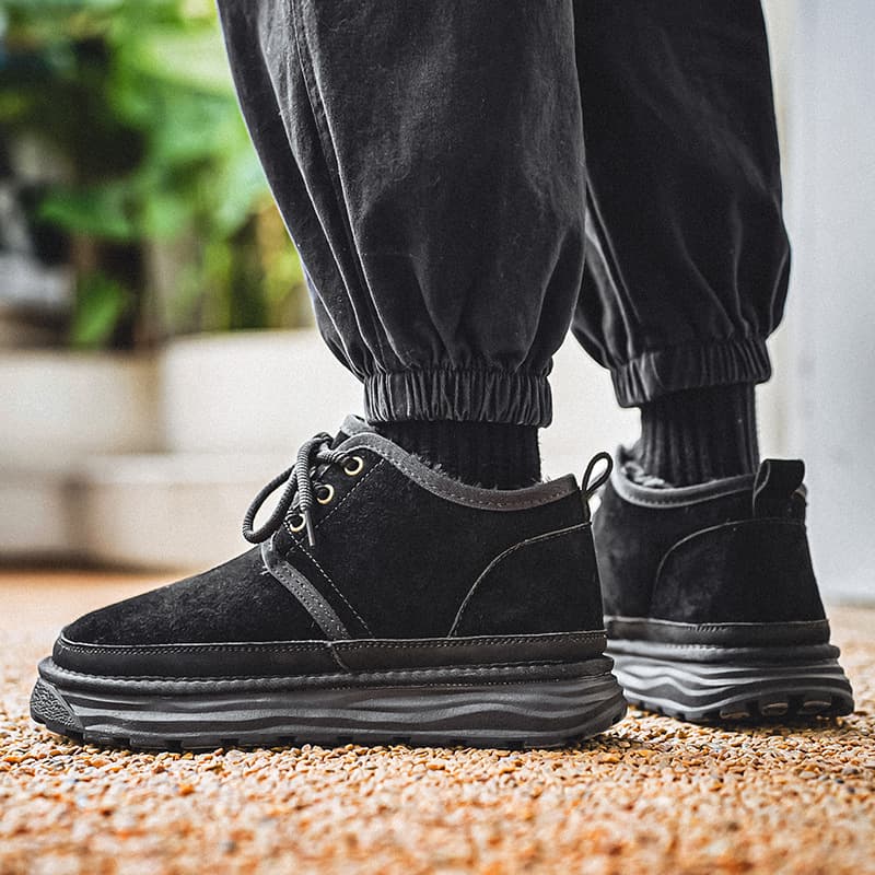 スノーブーツ メンズ 秋冬 ボア裏地 保温 ミドルカット ショートブーツ スエード 厚手スニーカー 冬靴 トレッキングシュー |  | 04