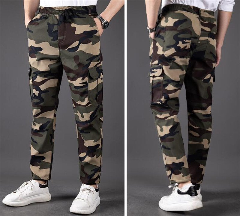 迷彩柄 カーゴパンツ 6ポケット 裏起毛 Cargo Pants メンズ ジョガー
