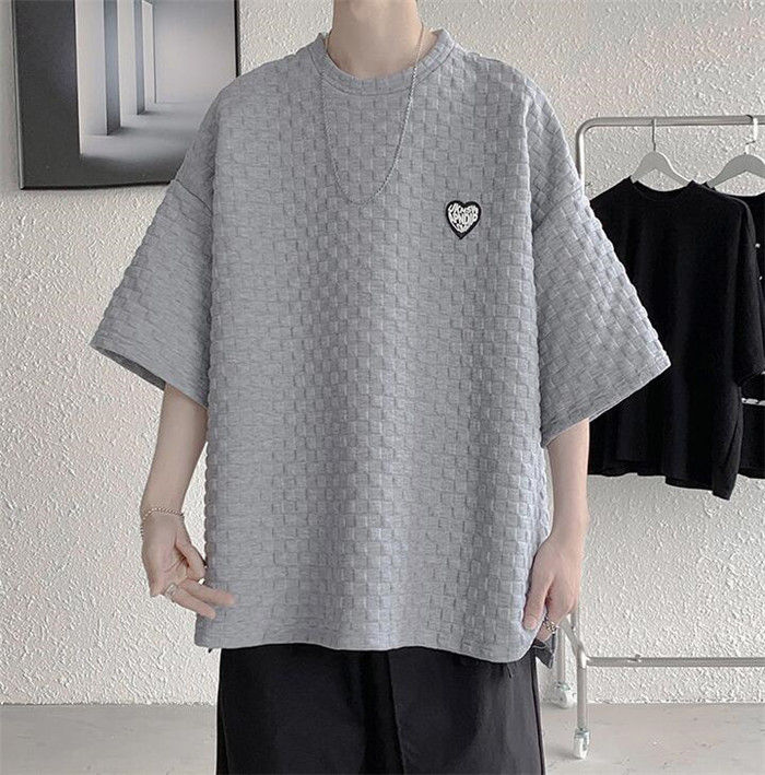 半袖Ｔシャツ メンズ ワッフル 半袖カットソー ビッグシルエット 大きサイズ カジュアル 通気 快適 ゆったりー ルームウェア 夏物 |  | 03