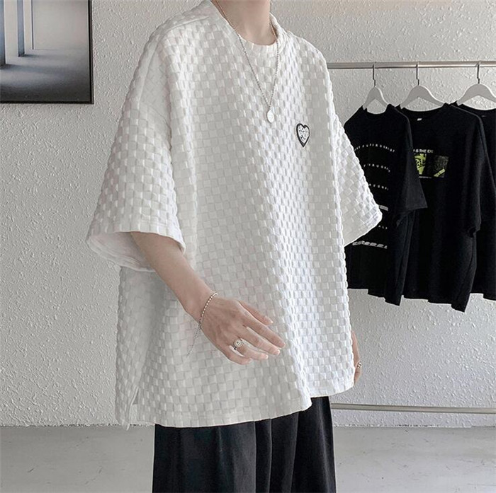 半袖Ｔシャツ メンズ ワッフル 半袖カットソー ビッグシルエット 大きサイズ カジュアル 通気 快適 ゆったりー ルームウェア 夏物 |  | 01