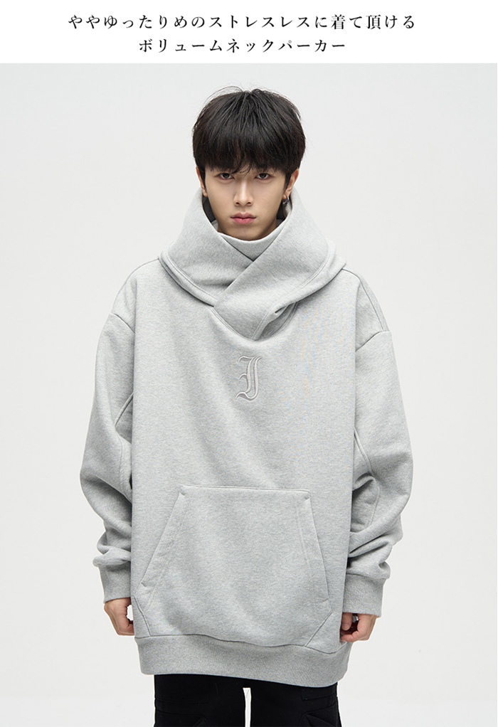 ハイネックプルパーカー メンズ 長袖 2type 裏起毛type パーカー ロゴ プルオーバー ゆったり トップス 防寒 暖か 厚手 おしゃれ ヘビロテ 秋 冬 |  | 03