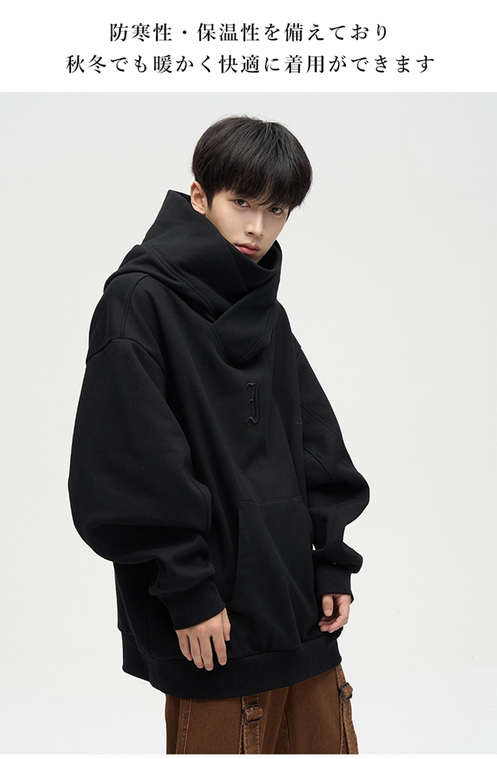 ハイネックプルパーカー メンズ 長袖 2type 裏起毛type パーカー ロゴ プルオーバー ゆったり トップス 防寒 暖か 厚手 おしゃれ ヘビロテ 秋 冬 |  | 09