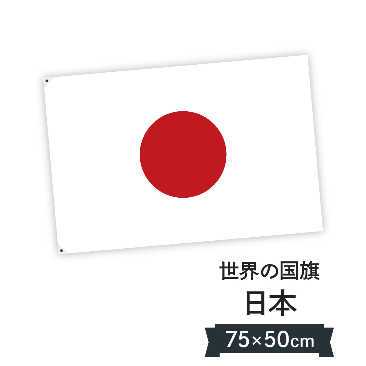 激安通販の N手旗 日の丸 日本 国旗 Mサイズ W375mm 69367