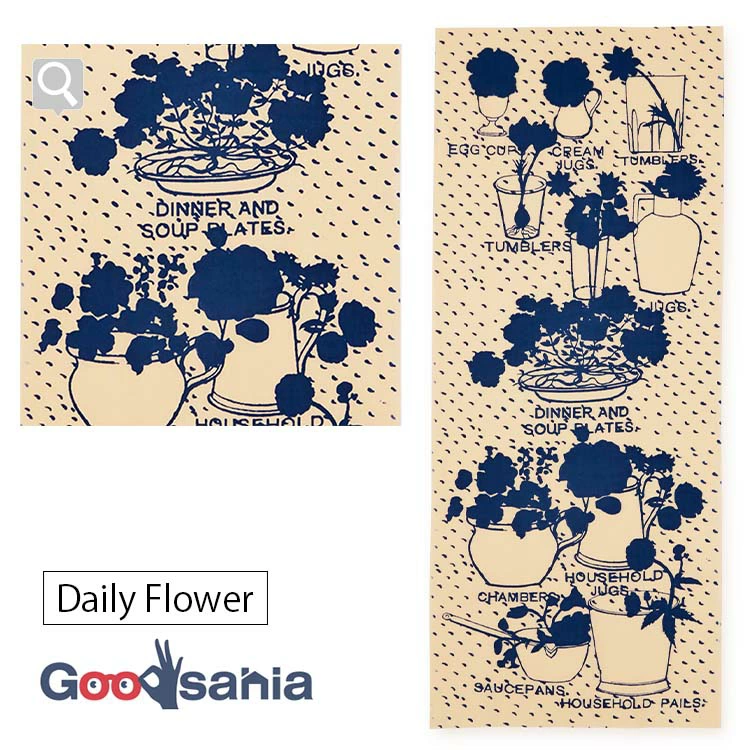 宮本 JIKAN STYLE てぬぐい 注染手ぬぐい sunui Daily Flower 約35