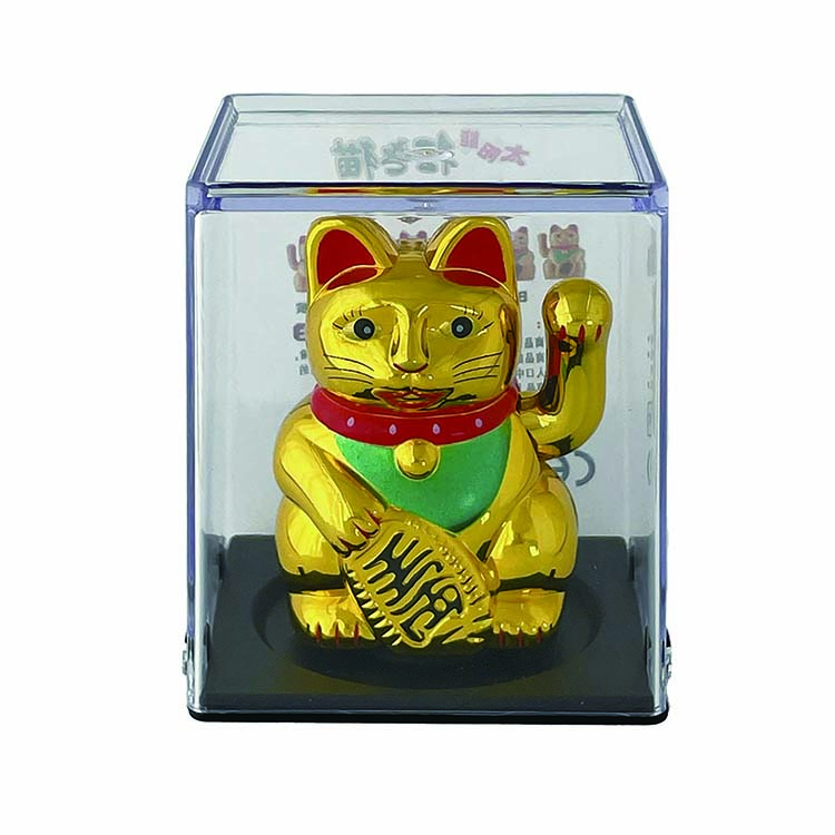 サントス 招き猫 開運ソーラー招き猫 開運招き 約4.9×5.5×6.2cm 全2色