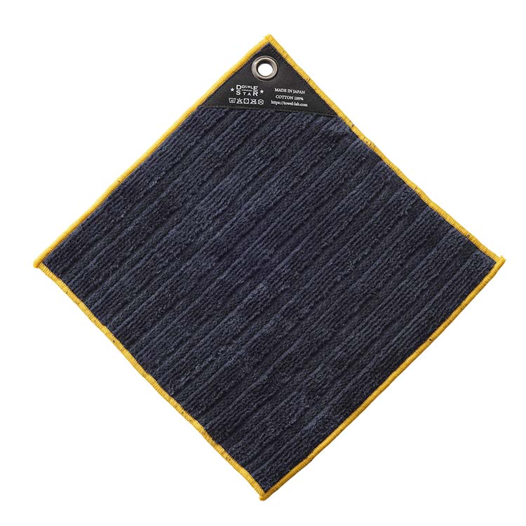 楠橋紋織 DOUBLE STAR FLEXCORD ハンカチ (ハトメ付き) 約22×22cm 日本