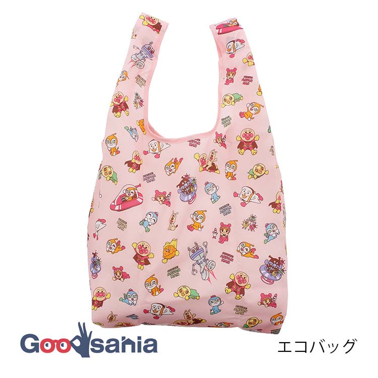 伊藤産業 エコバッグ アンパンマン パステルピンク柄 約54×30cm(持ち手