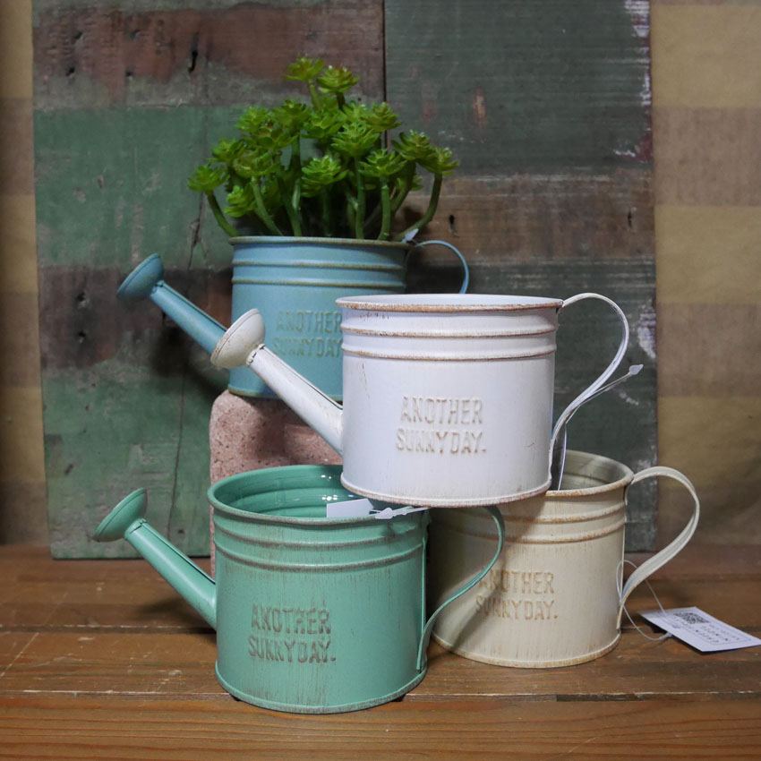 パステルブリキ ジョーロ インテリア プランター ジョウロ