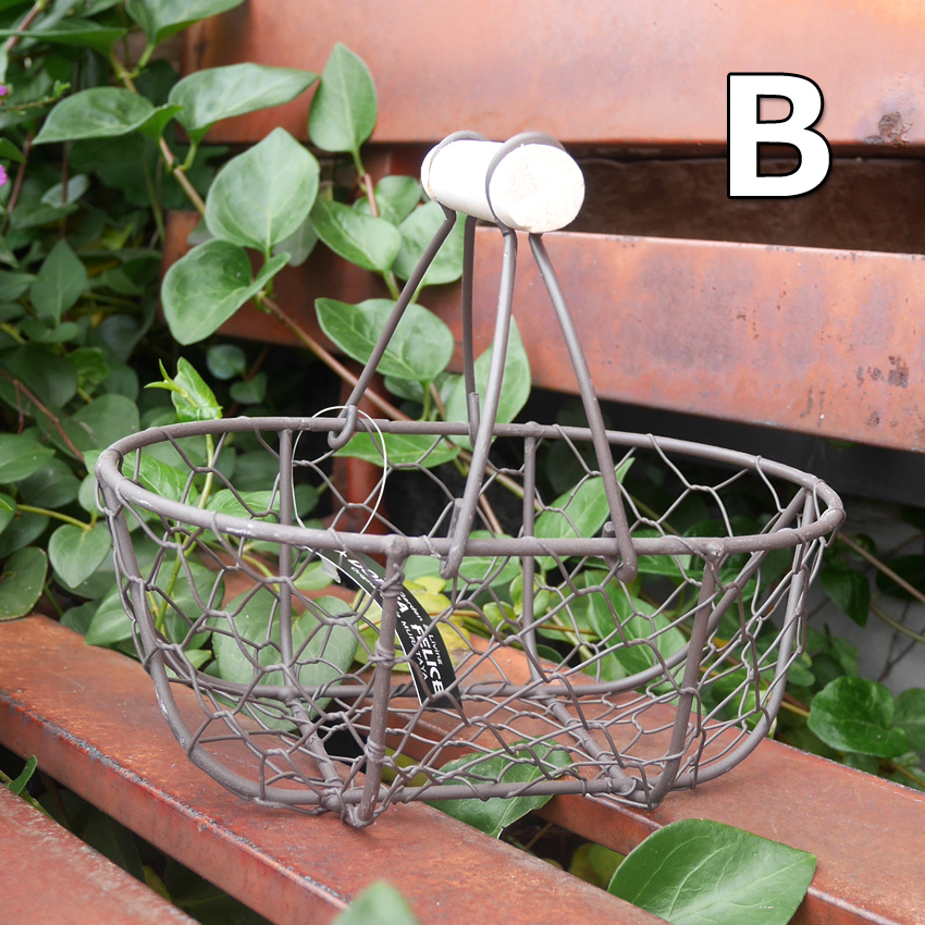 ワイヤーバスケット Sサイズ ガーデン ガーデニング 園芸 植物