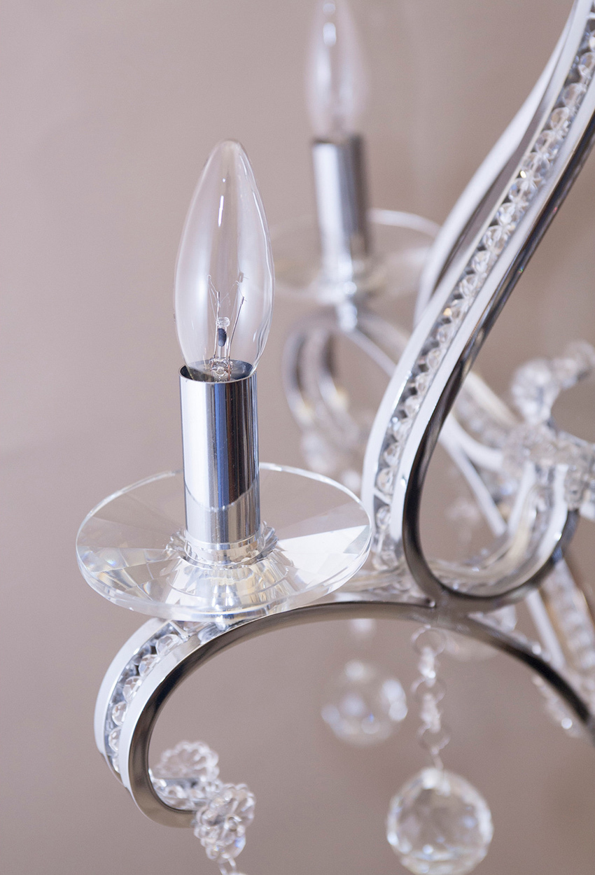 クリスタルガラス シャンデリア KISHI キシ 4灯 吊照明 : アメリカン