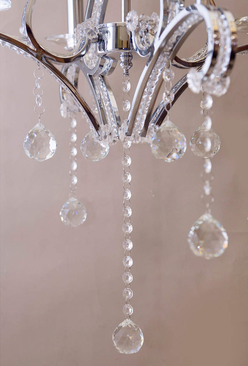 クリスタルガラス シャンデリア KISHI キシ 4灯 吊照明 : アメリカン