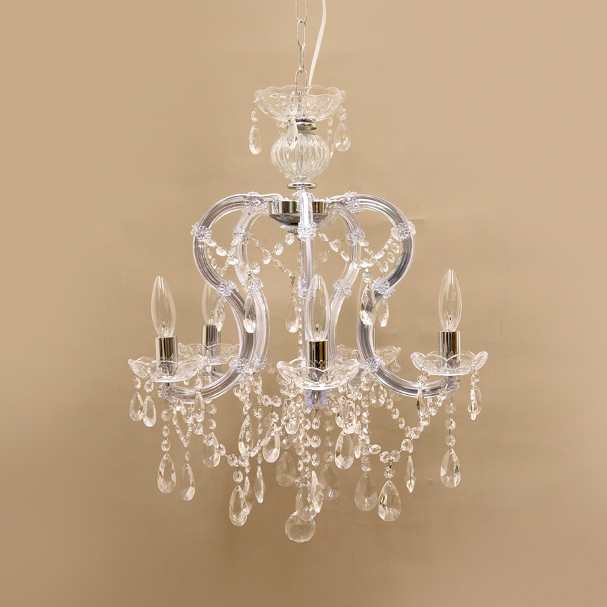 クリスタルガラス シャンデリア Galaxy ギャラクシー 5灯 吊照明