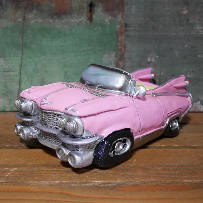 ピンクキャデラック sports car レジン 貯金箱 Bang Car レトロ