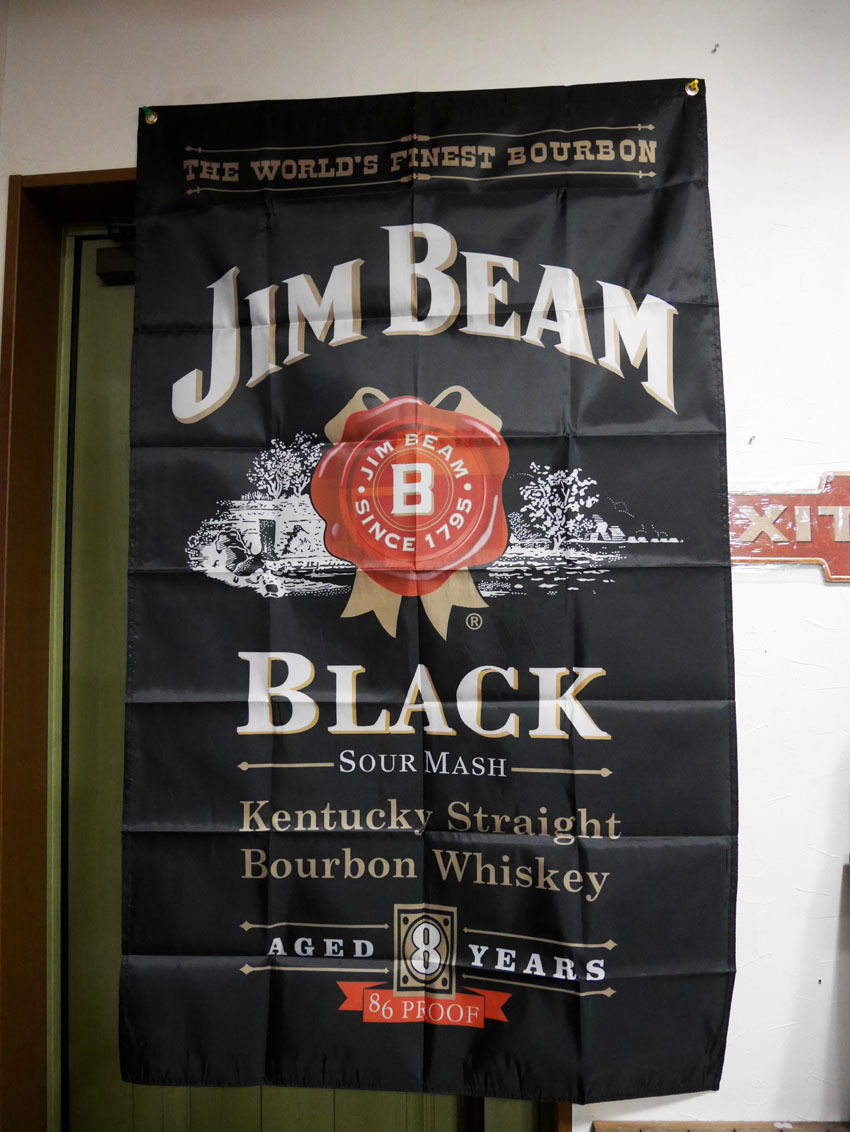 ジムビーム タペストリー フラッグ JIM BEAM アメリカン雑貨 : am-234