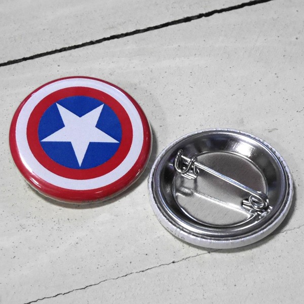 MARVEL 缶バッジ 5点セット マーベル ピンバッジ : アメリカン