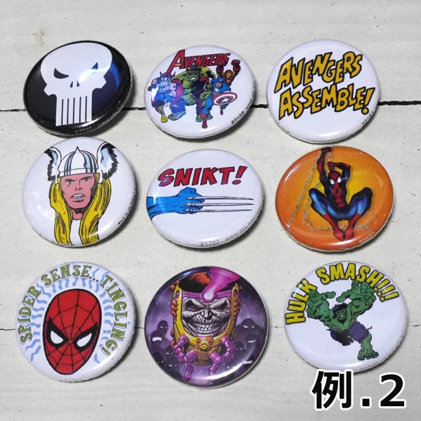 MARVEL ピンバッジ　25点セット MARVEL 缶バッジ 5点セット マーベル ピンバッジ : アメリカン