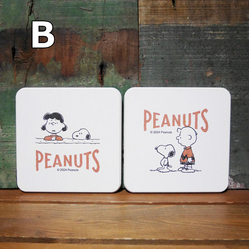 SNOOPY スヌーピー 珪藻土 コースター まねっこ 2枚セット  