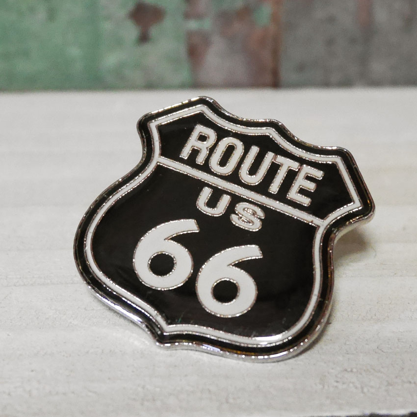ルート66 ピンバッジ アクセサリー ROUTE66 ピンズ ブラック