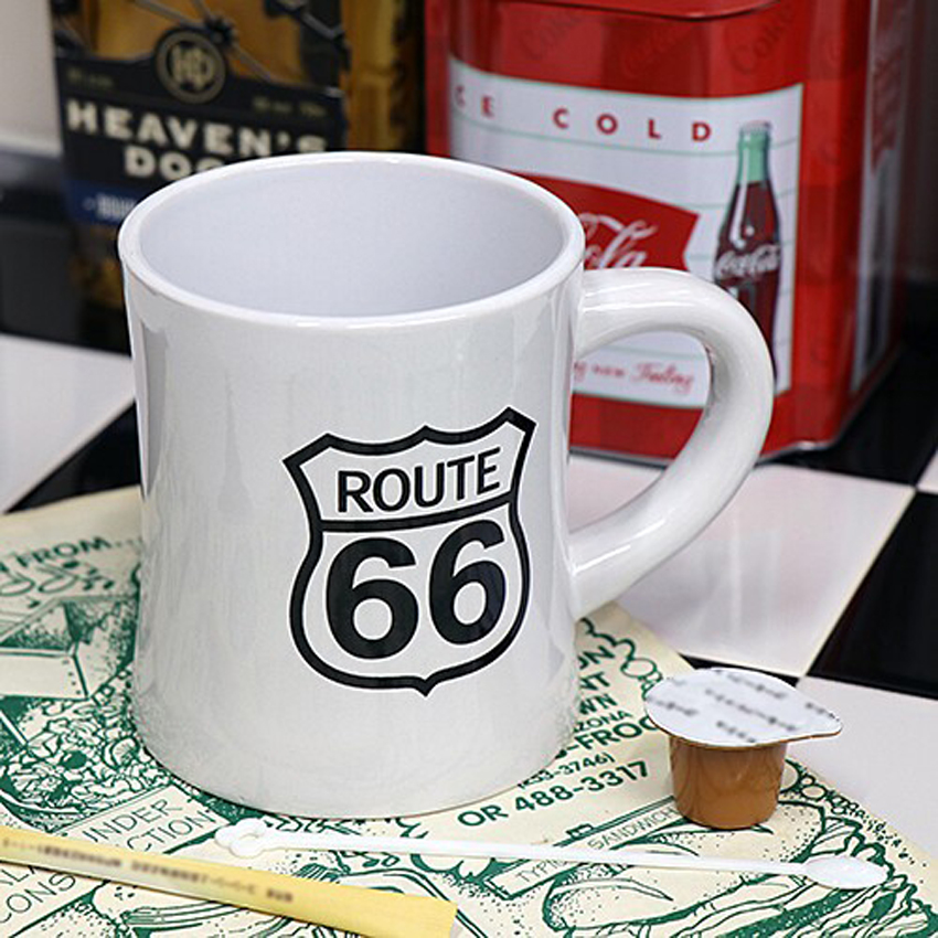 ルート66 マグカップ レトロ ダイナー 陶器製 ROUTE66 インテリア 小物