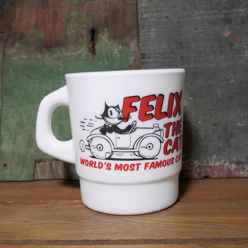 Felix the Cat マグカップ ガラス製 フィリックス フィリックス ミルキーグラス FELIX スタッキングマグ
