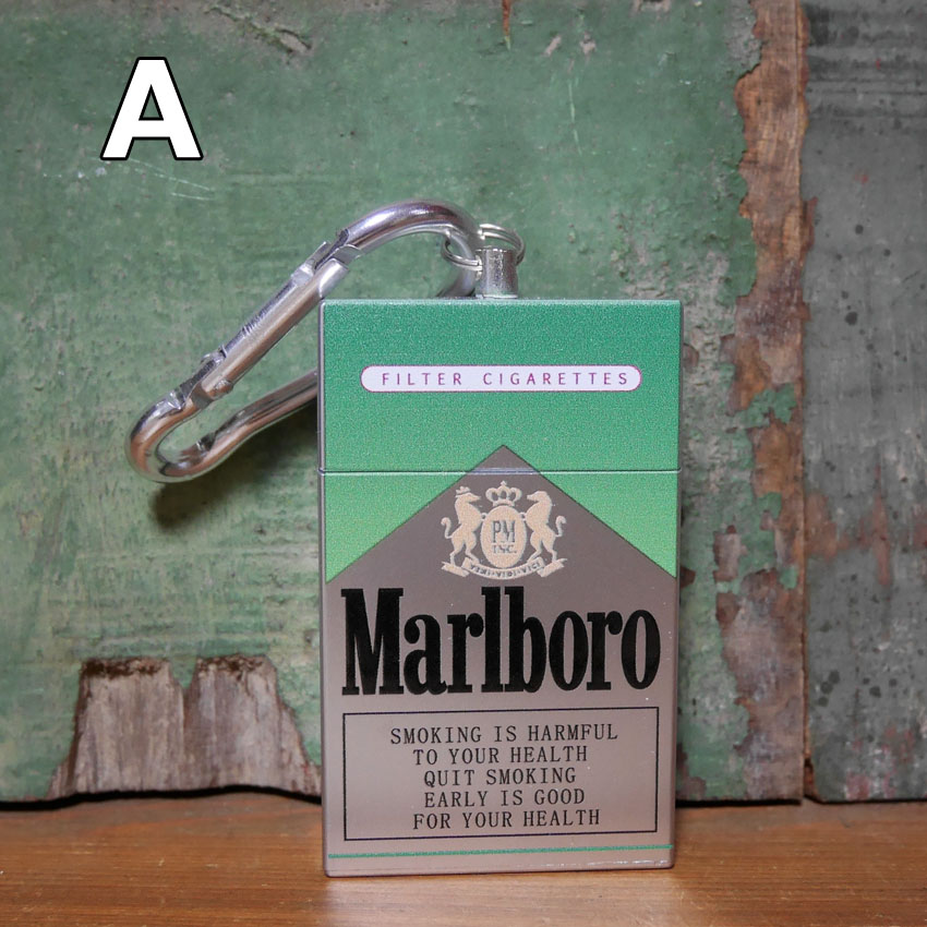タバコ 箱型 携帯灰皿 キーホルダー 灰皿 キャメル マルボロメンソール
