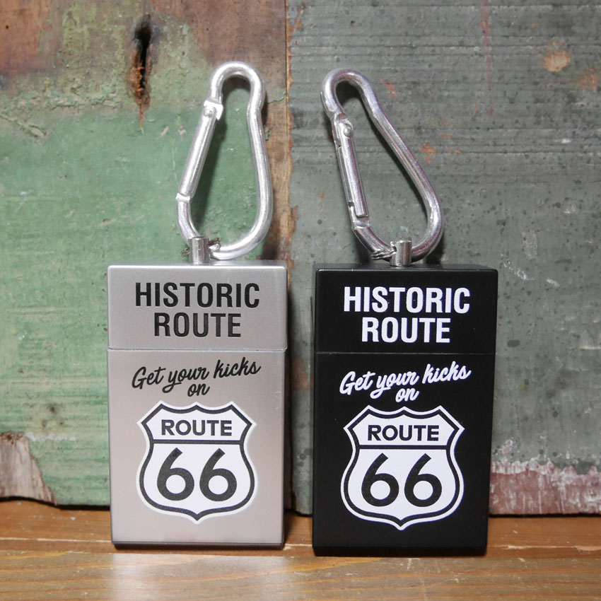 タバコ 箱型 携帯灰皿 キーホルダー 灰皿 ルート66 ROUTE66